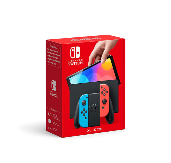 Nintendo Switch (OLED model) w/Neon Red & Neon Blue Joy-Con (Renewed  Premium)