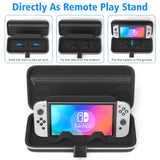 OIVO Switch Carrying Case for Nintendo Switch OLED Mode, Protable Travel Case Cover with Game Card Slots, Upgraded Console Stand Holder for Nintendo Switch/Switch OLED Accessories