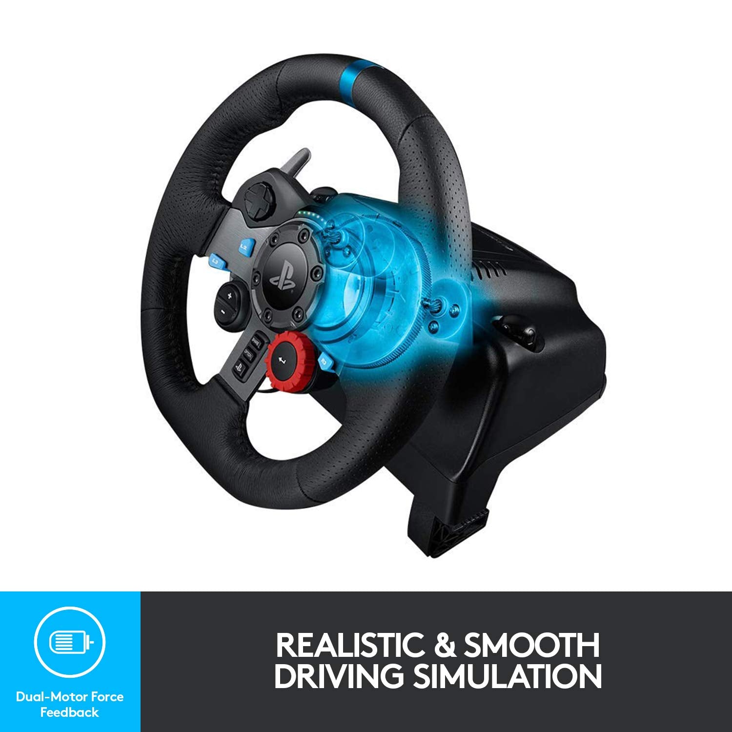 Logitech G29 Driving Force Racing Wheel and Floor Pedals for PS5